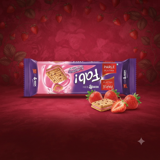 Parle Hide & Seek Fab! Strawberry | Cream Sandwich Biscuits